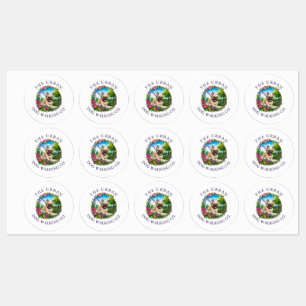 Dog Walker Large Waterproof Labels French Bulldog