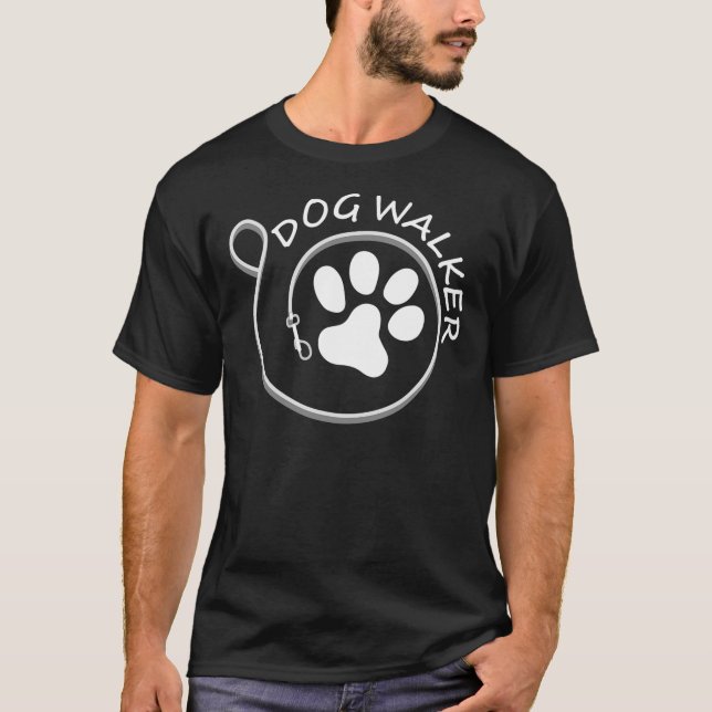 Dog Walker Leash T-Shirt (Front)