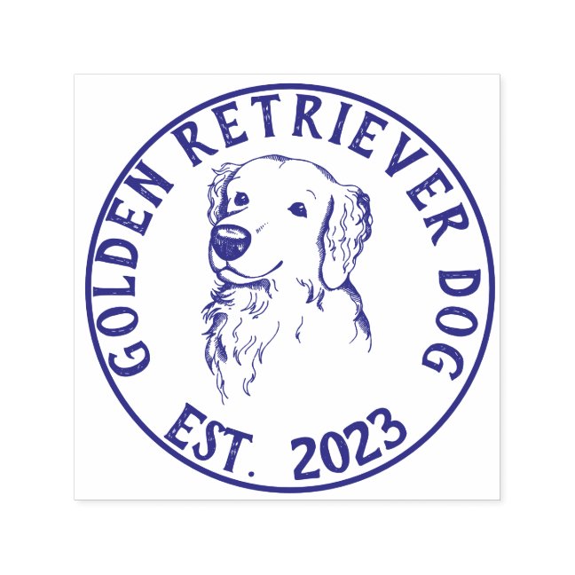 Dog Walker logo Golden retriever Self-inking Stamp