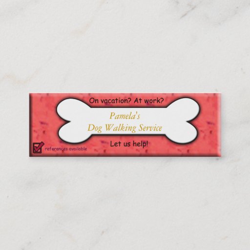 Customizable dog walker business card templates