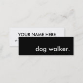 dog walker. mini business card (Front/Back)