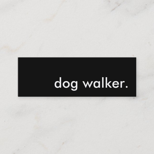 dog walker. mini business card (Front)