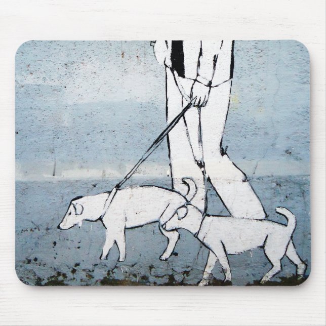 dog walker mouse pad (Front)