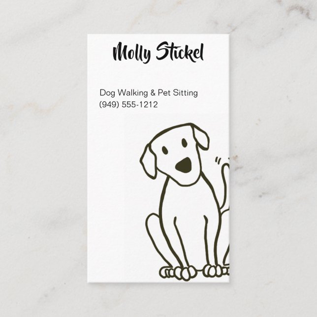 Dog Walker or Pet Sitting Business Cards (Front)