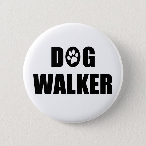 Dog Walker paw Pinback Button