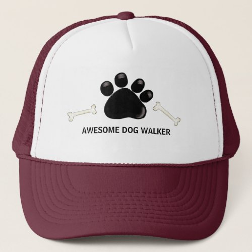 Dog Walker Paw Prints Trucker Hat