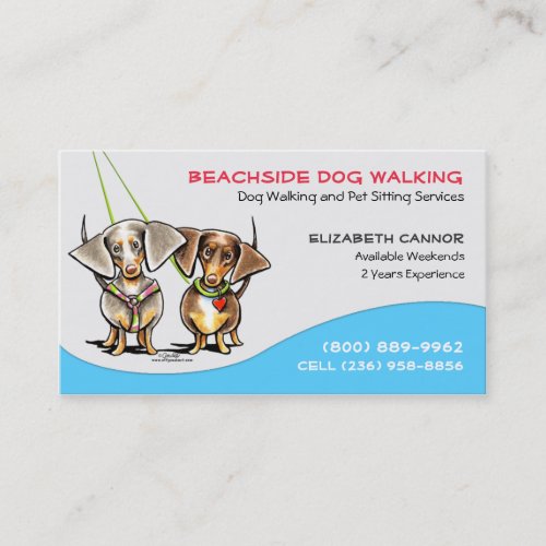 Dog Walker Pet Business Cool Carribean Business Cards