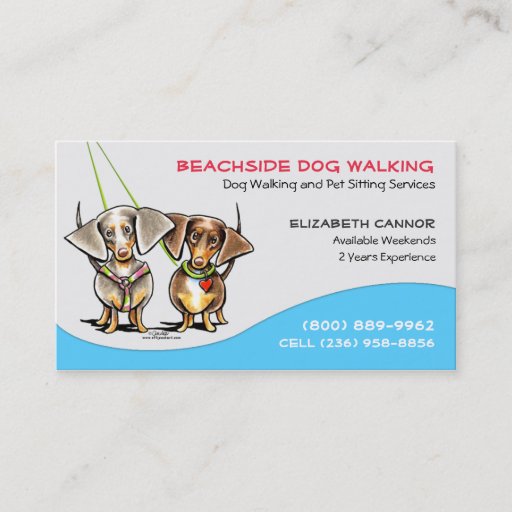 Customizable Dog Walker Pet Business Cool Carribean Business Cards