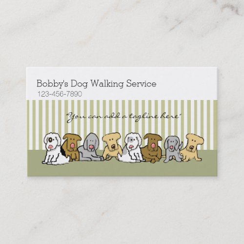 Dog Walker Pet Business Customizable Business Card