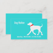 Dog Walker Pet Business Lab Modern Coastal Business Card (Front/Back)