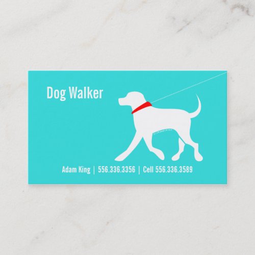 Dog Walker Pet Business Lab Modern Coastal Business Cards