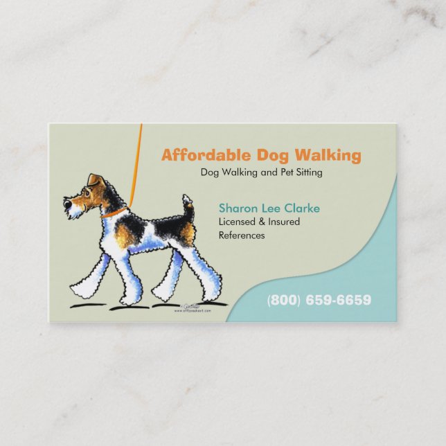 Dog Walker Pet Business WFT Card (Front)