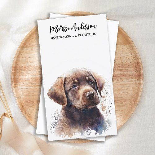 Dog Walker Pet Care Puppy Labrador Retriever Business Card