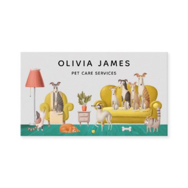 Dog walker pet care service business card Dog walker pet care service business card