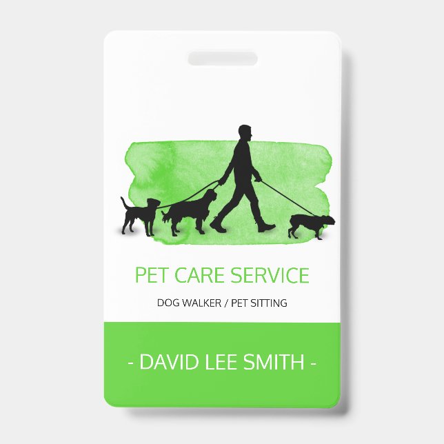 Dog walker / Pet Care Sitting Badge (Front)