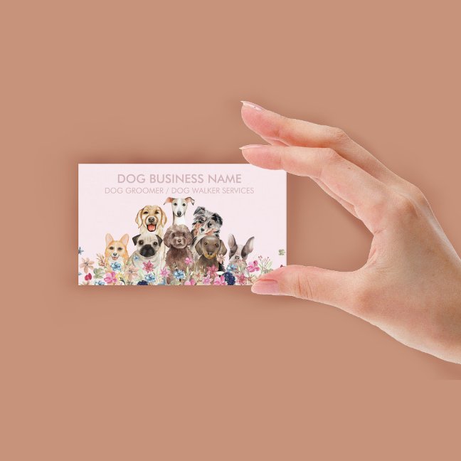 Dog Walker Pet Groomer Business Card
