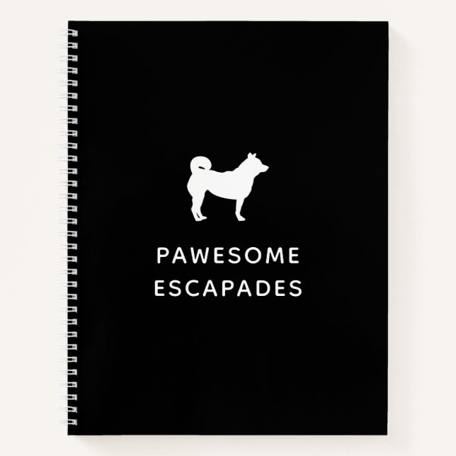 Dog Walker & Pet Sitter Black Notebook (Front)
