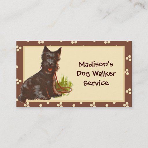 Customizable Dog Walker/ Pet Sitter  Business Card