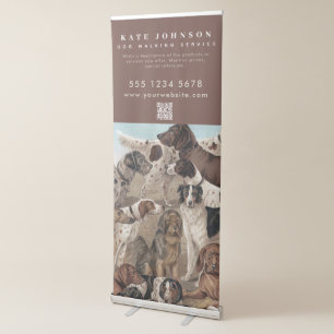 Dog Walker Pet Sitting Animal Care Professional Retractable Banner