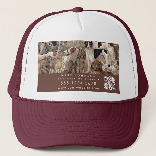 Dog Walker Pet Sitting Animal Care Professional Trucker Hat (Front)