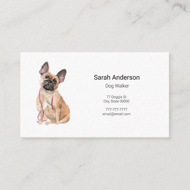 Dog Walker Pet Sitting Business Card (Front)