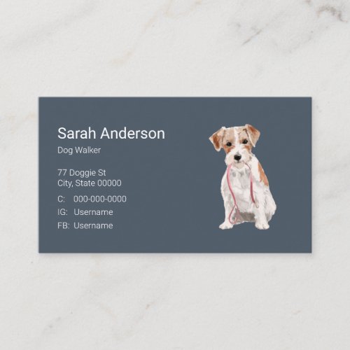 Dog Walker Pet Sitting Business Card