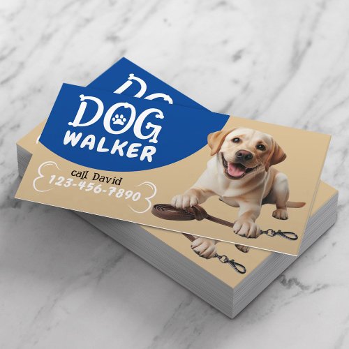 Dog Walker Pet Sitting Happy Labrador Retriever Business Card