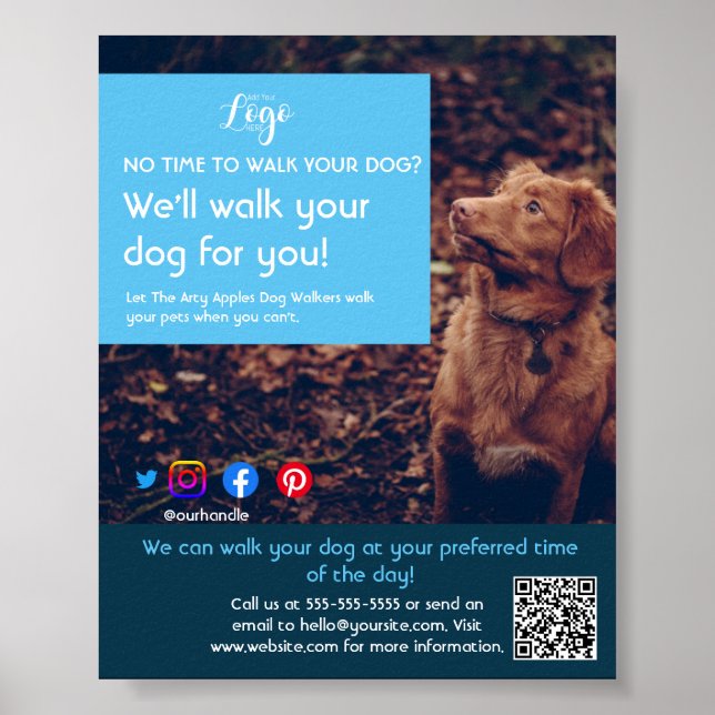 dog walker pet sitting pet service grooming  flyer poster (Front)