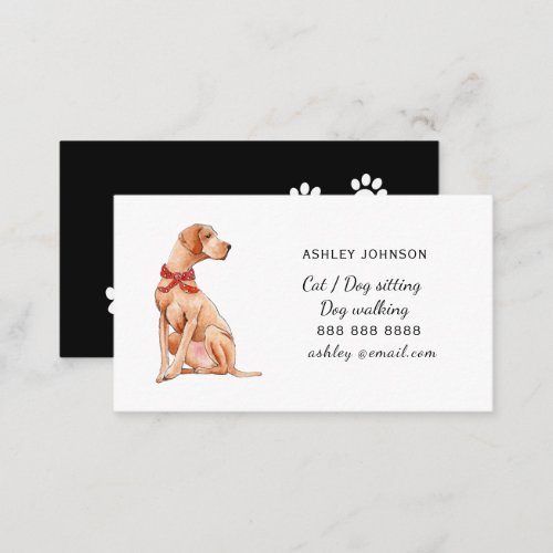 Dog walker Pet Sitting Services Business Card