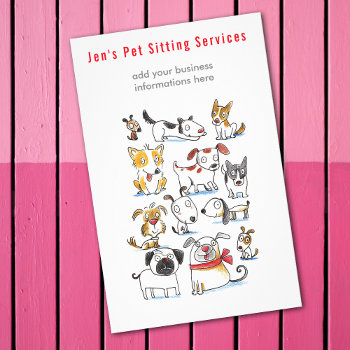 Dog Walker Pet Sitting Services Flyer by sallylux at Zazzle
