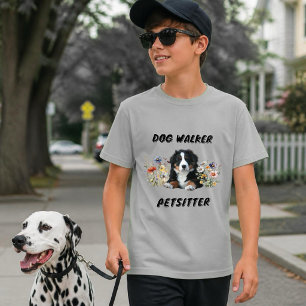 Dog Walker Petsitter Advertisement T-Shirt