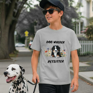 Dog Walker Petsitter Advertisement T-Shirt