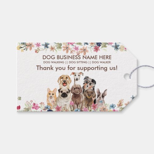 Dog Walker Petsitter veterinarian Thank you Gift Tags