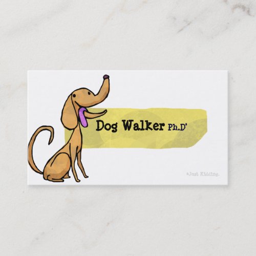 Dog Walker PhD Business Card