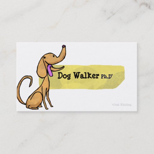 Customizable Dog Walker Ph.D Business Card