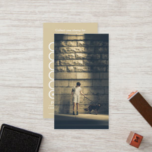 dog walker photographic stamp card