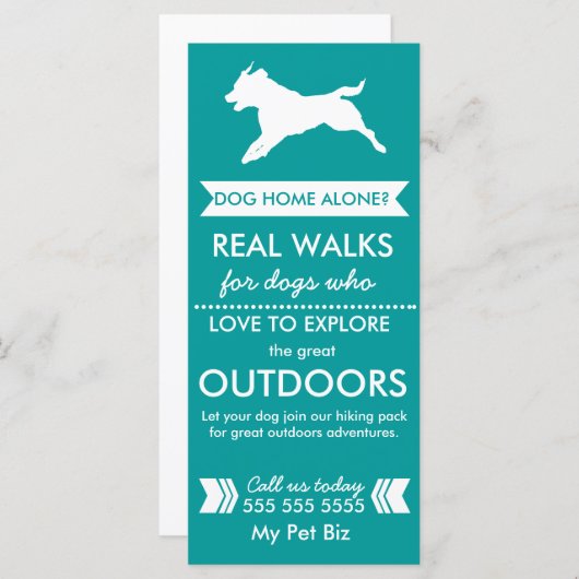 Dog Walker Rack Card - Personalizable (Front/Back)