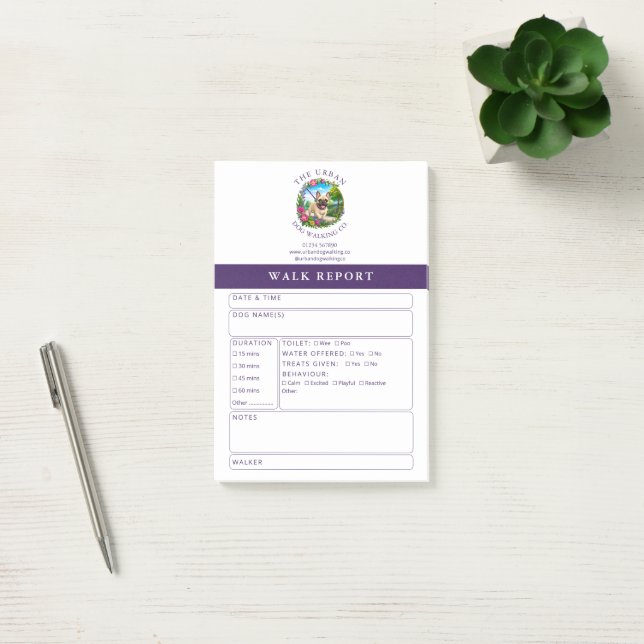 Dog Walker Report Notes - French Bulldog (Office)
