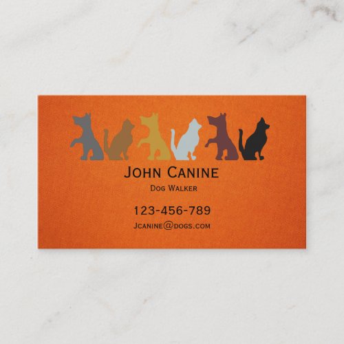 Dog Walker stylish modern professional Business Card