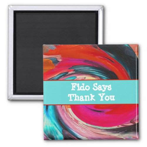 Dog Walker Swirled Tie Dye Pet Sitter Thank You Magnet