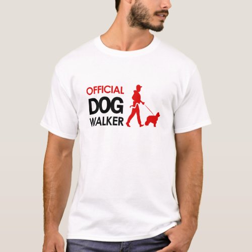 Dog walker T_shirt Cocker Spaniel 