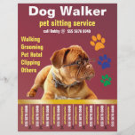 Dog Walker Trustworthy Care Pet Sitting Service Ad<br><div class="desc">Dog walker and pet sitter flyer to kick off your small business. Great for any person who has extra time. Dog image is public domain,  but you can change it if you like. #dogwalker,  #petsitter,  #parttimejob, </div>