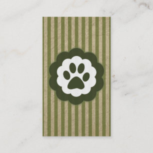 dog walker vintage business card