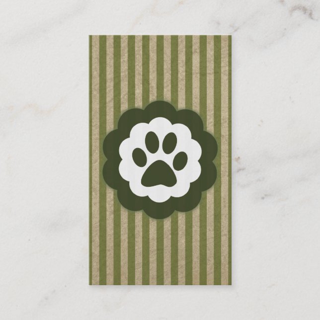 dog walker vintage business card (Front)