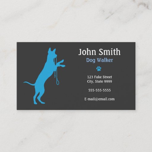 Customizable Dog Walker/Walking Business Card