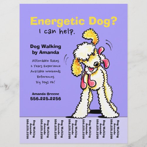 Dog Walker Walking Labradoodle Tear Sheet