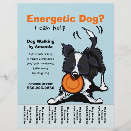 Dog Walker Walking Personalized Tear Sheet