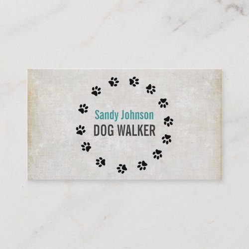 Dog Walker Walking Pet Sitting Services Business Business Card Template