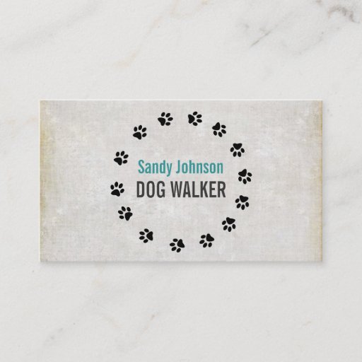 Customizable Dog Walker Walking Pet Sitting Services Business Business Card Template