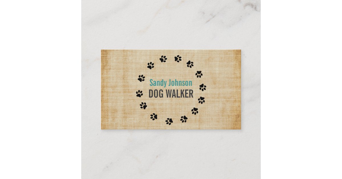 Dog Walker Walking Pet Sitting Services Business Business Card